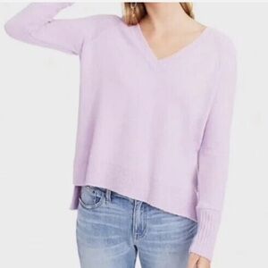 J. Crew Lavender V-Neck Sweater